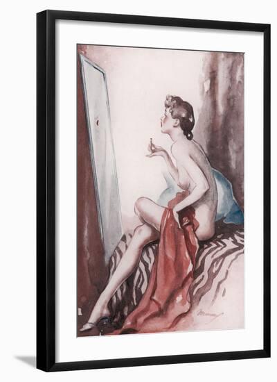 A Touch of Lipstick-null-Framed Art Print