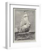 A Touch of Old Sea Life, HMS Active and HMS Volage Going Out of Portsmouth Harbour under Sail Only-Fred T. Jane-Framed Giclee Print