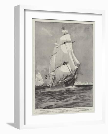 A Touch of Old Sea Life, HMS Active and HMS Volage Going Out of Portsmouth Harbour under Sail Only-Fred T. Jane-Framed Giclee Print