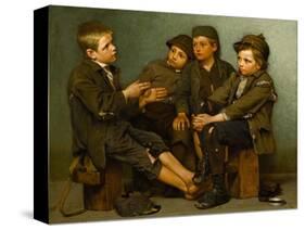 A Tough Story, 1886-John George Brown-Stretched Canvas