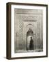 A Tourist before an Elaborate Turkish Carved Alcove-null-Framed Photographic Print