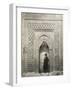A Tourist before an Elaborate Turkish Carved Alcove-null-Framed Photographic Print