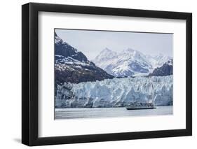 A Tourist Ship Explores the Lamplugh Glacier in Glacier Bay National Park and Preserve, Alaska-Michael Nolan-Framed Photographic Print