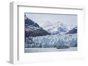 A Tourist Ship Explores the Lamplugh Glacier in Glacier Bay National Park and Preserve, Alaska-Michael Nolan-Framed Photographic Print