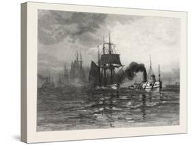 A Tow on Lake St. Clair, Canada, Nineteenth Century-null-Stretched Canvas