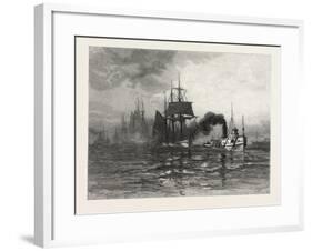 A Tow on Lake St. Clair, Canada, Nineteenth Century-null-Framed Giclee Print