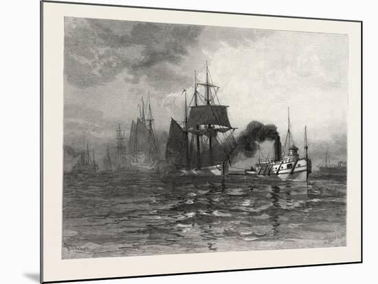A Tow on Lake St. Clair, Canada, Nineteenth Century-null-Mounted Giclee Print