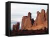 A Towering Canyon in Arches National Park Called Park Avenue Because It Resembles a City Skyline-null-Framed Stretched Canvas