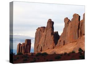 A Towering Canyon in Arches National Park Called Park Avenue Because It Resembles a City Skyline-null-Stretched Canvas