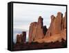 A Towering Canyon in Arches National Park Called Park Avenue Because It Resembles a City Skyline-null-Framed Stretched Canvas