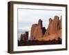 A Towering Canyon in Arches National Park Called Park Avenue Because It Resembles a City Skyline-null-Framed Photographic Print