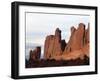 A Towering Canyon in Arches National Park Called Park Avenue Because It Resembles a City Skyline-null-Framed Photographic Print
