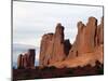A Towering Canyon in Arches National Park Called Park Avenue Because It Resembles a City Skyline-null-Mounted Photographic Print