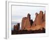 A Towering Canyon in Arches National Park Called Park Avenue Because It Resembles a City Skyline-null-Framed Photographic Print