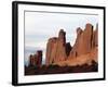 A Towering Canyon in Arches National Park Called Park Avenue Because It Resembles a City Skyline-null-Framed Photographic Print