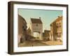 A Town Gate in Leerdam, C.1868-70 (Oil on Canvas)-Jan Weissenbruch-Framed Giclee Print