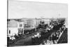 A Town Parade Scene - Jud, ND-Lantern Press-Stretched Canvas