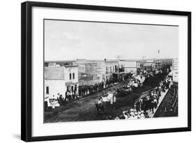 A Town Parade Scene - Jud, ND-Lantern Press-Framed Art Print