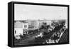 A Town Parade Scene - Jud, ND-Lantern Press-Framed Stretched Canvas