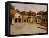 A Town Square-Fritz Thaulow-Framed Stretched Canvas