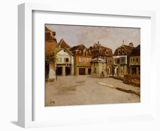 A Town Square-Fritz Thaulow-Framed Giclee Print