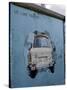 A Trabant Car Painted on a Section of the Berlin Wall Near Potsdamer Platz, Mitte, Berlin, Germany-Richard Nebesky-Stretched Canvas