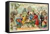 A Trade Fair in Champagne, 1300-null-Framed Stretched Canvas