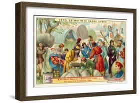 A Trade Fair in Champagne, 1300-null-Framed Giclee Print