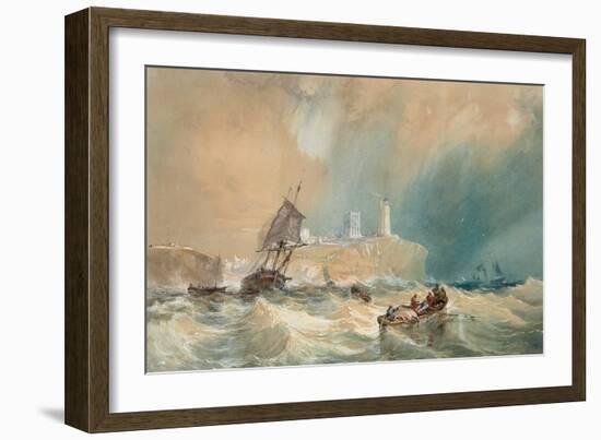 A Trading Brig Running Out of Tynemouth-John Wilson Carmichael-Framed Giclee Print