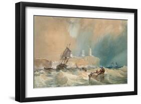 A Trading Brig Running Out of Tynemouth-John Wilson Carmichael-Framed Giclee Print