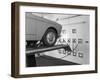 A Traditional Lubrication Bay and Mechanic at a Garage, Sheffield, South Yorkshire, 1965-Michael Walters-Framed Photographic Print