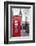 A Traditional Red Phone Booth In London With The Big Ben In A Black And White Background-Kamira-Framed Photographic Print