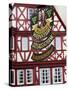 A Traditional Sign for a Wine Tavern or Bar in Bernkastel-Kues, Germany-Miva Stock-Stretched Canvas