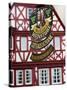 A Traditional Sign for a Wine Tavern or Bar in Bernkastel-Kues, Germany-Miva Stock-Stretched Canvas