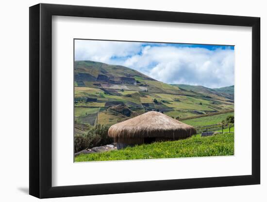 A traditional straw house in the Ecuadorian Andes, Ecuador, South America-Alexandre Rotenberg-Framed Photographic Print