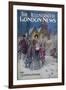 A Traditional Victorian Family Leaving Church During the Christmas Period-null-Framed Art Print