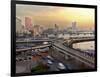 A Traffic Jam at Sunset on One of Cairo's Bridges Spanning the Nile River, Egypt, May 20, 2001-Enric Marti-Framed Photographic Print