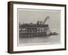 A Train in the Sea, Curious Railway Accident at Kirkaldy Pier-null-Framed Giclee Print