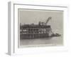 A Train in the Sea, Curious Railway Accident at Kirkaldy Pier-null-Framed Giclee Print