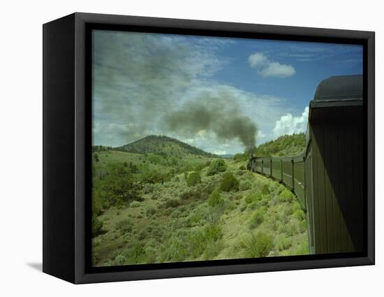 A Train is Seen Approaching Osier, Colorado, August 7, 2005-Deborah M. Baker-Framed Stretched Canvas