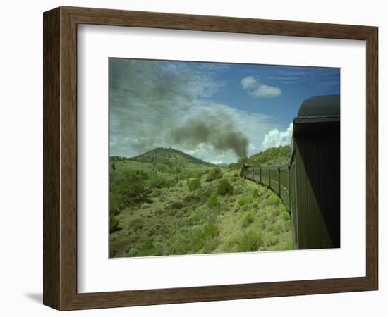 A Train is Seen Approaching Osier, Colorado, August 7, 2005-Deborah M. Baker-Framed Photographic Print