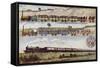 A Train of 1837 Compared with the Special Anglo-American Boat Express in 1904-null-Framed Stretched Canvas