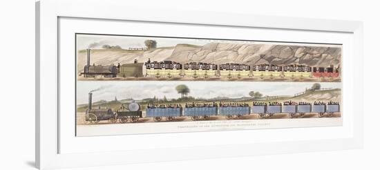 A Train of the First Class of Carriages with the Mail and a Train of the Second Class for Outside P-Isaac Shaw-Framed Giclee Print