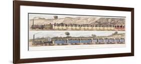 A Train of the First Class of Carriages with the Mail and a Train of the Second Class for Outside P-Isaac Shaw-Framed Giclee Print