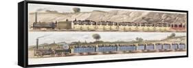 A Train of the First Class of Carriages with the Mail and a Train of the Second Class for Outside P-Isaac Shaw-Framed Stretched Canvas