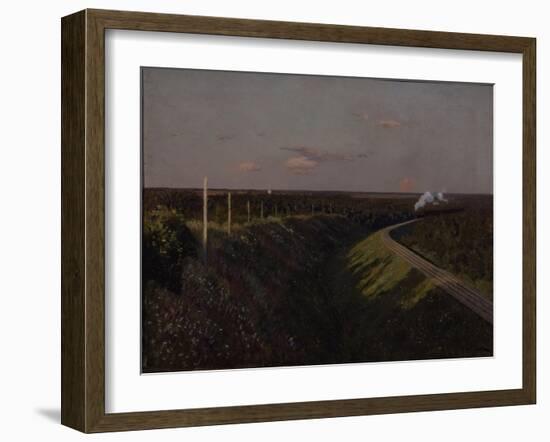 A Train on the Way, 1890S-Isaak Ilyich Levitan-Framed Giclee Print
