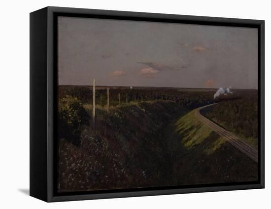 A Train on the Way, 1890S-Isaak Ilyich Levitan-Framed Stretched Canvas
