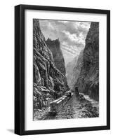 A Train Passing Through the Rocky Mountains, USA, 19th Century-Taylor-Framed Giclee Print