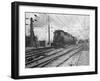 A Train Riding along an Electric Railroad-null-Framed Photographic Print