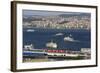 A Tram Crosses Galata Bridge-Jon Hicks-Framed Photographic Print